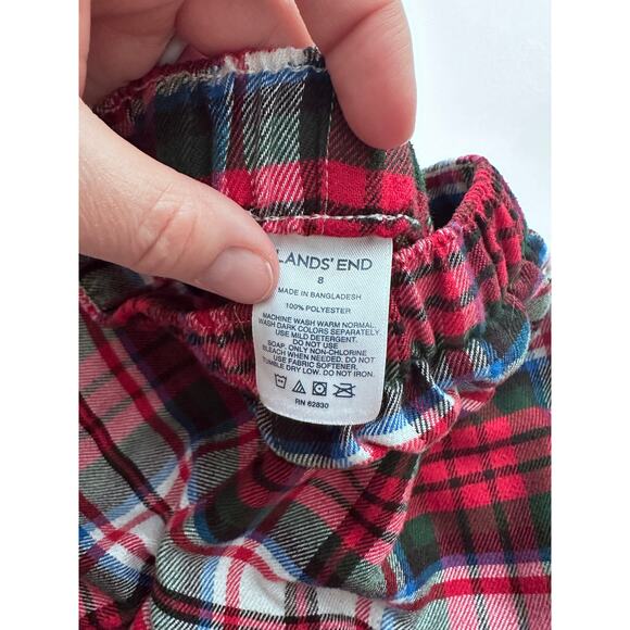 Lands End Red Plaid Holiday Pajama Pants - Women's Size 8 - Picture 4 of 4